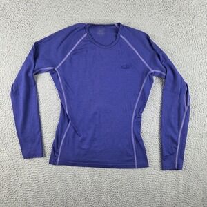 Icebreaker 200 Shirt Womens XS Purple Merino Wool Long Sleeve Thermal Base Layer